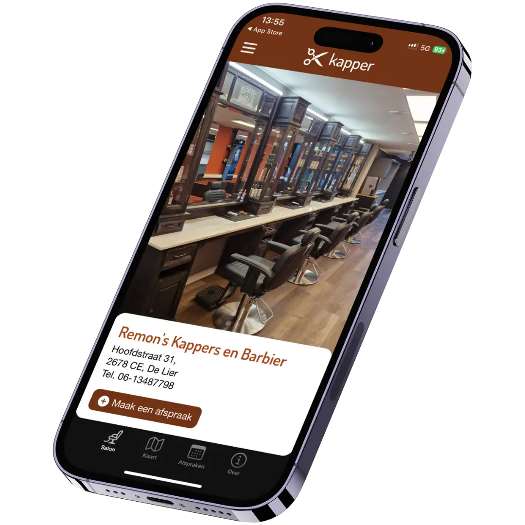 mockup kapper app
